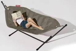 hængekøje Deluxe - Beige / Taupe. Sæt med hængekøje, pude og regncover^Fatboy Clearance