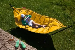 hængekøje Deluxe - Gul - Sæt med hængekøje, pude og regncover*Fatboy Outlet