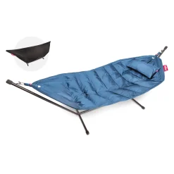 hængekøje Deluxe - lyseblå. Sæt med hængekøje, pude og regncover*Fatboy Hot