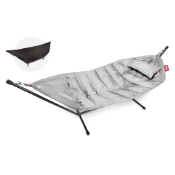 hængekøje Deluxe - Lysegrå. Sæt med hængekøje, pude og regncover^Fatboy Sale