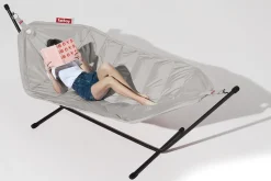 hængekøje Deluxe - Lysegrå. Sæt med hængekøje, pude og regncover^Fatboy Sale