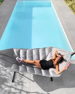 hængekøje Deluxe - Lysegrå. Sæt med hængekøje, pude og regncover^Fatboy Sale