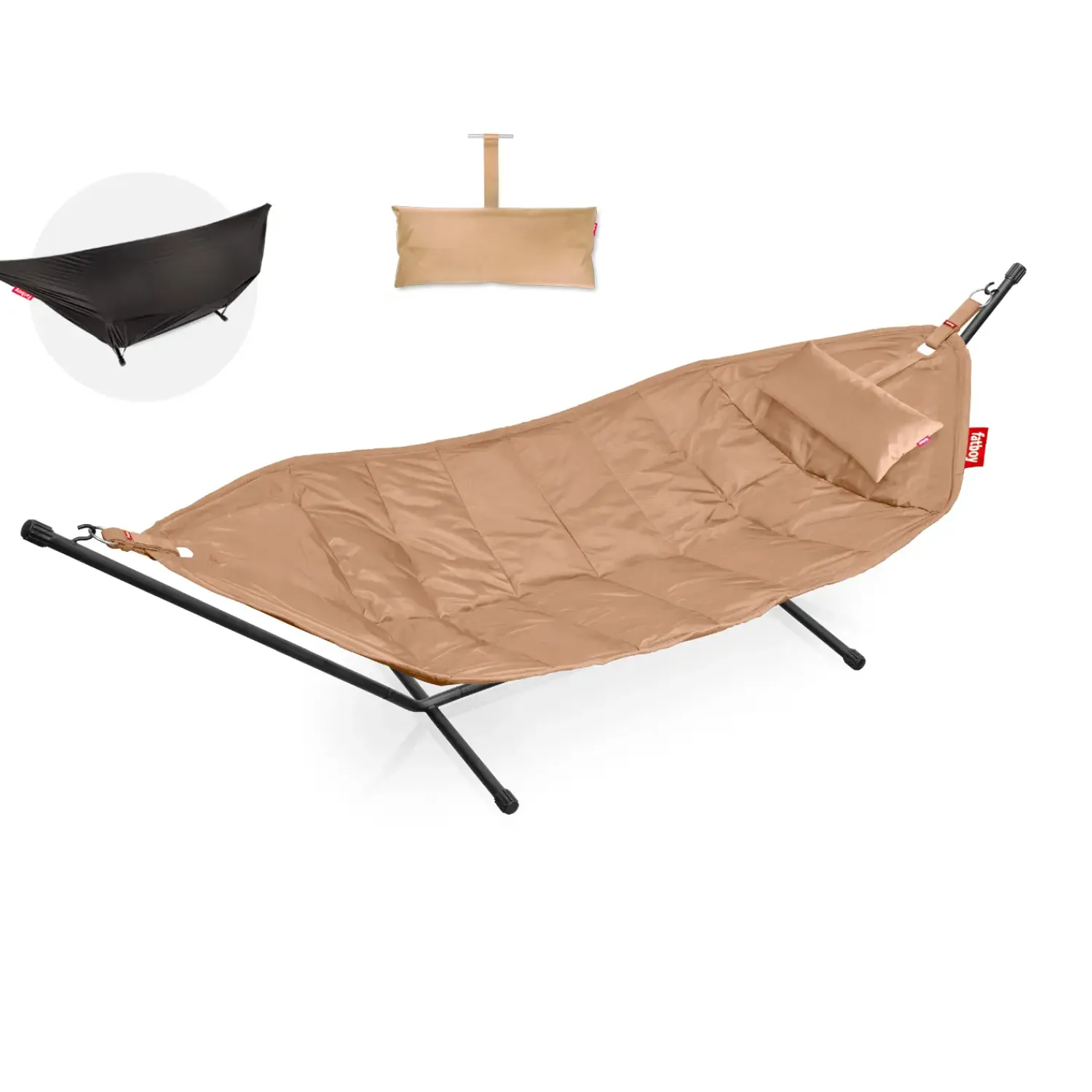 hængekøje Deluxe - Sesame - Sæt med hængekøje, pude og regncover*Fatboy Hot