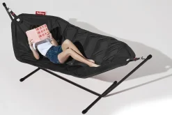 hængekøje Deluxe - Sort - Sæt med hængekøje, pude og regncover*Fatboy Outlet