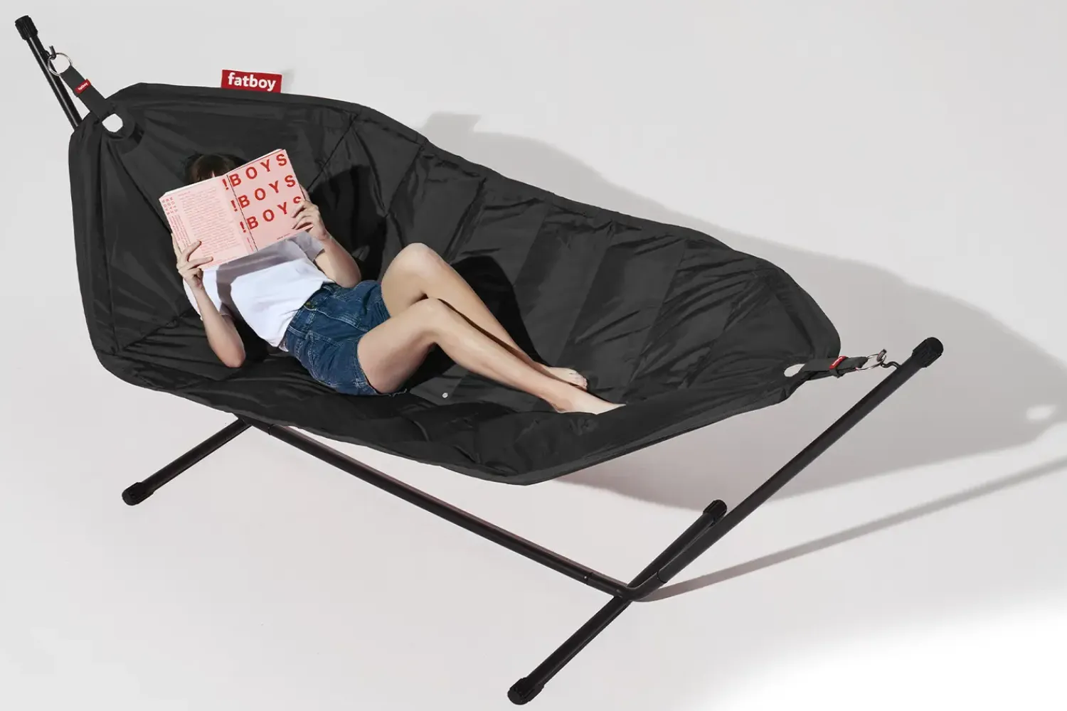 hængekøje Deluxe - Sort - Sæt med hængekøje, pude og regncover*Fatboy Outlet