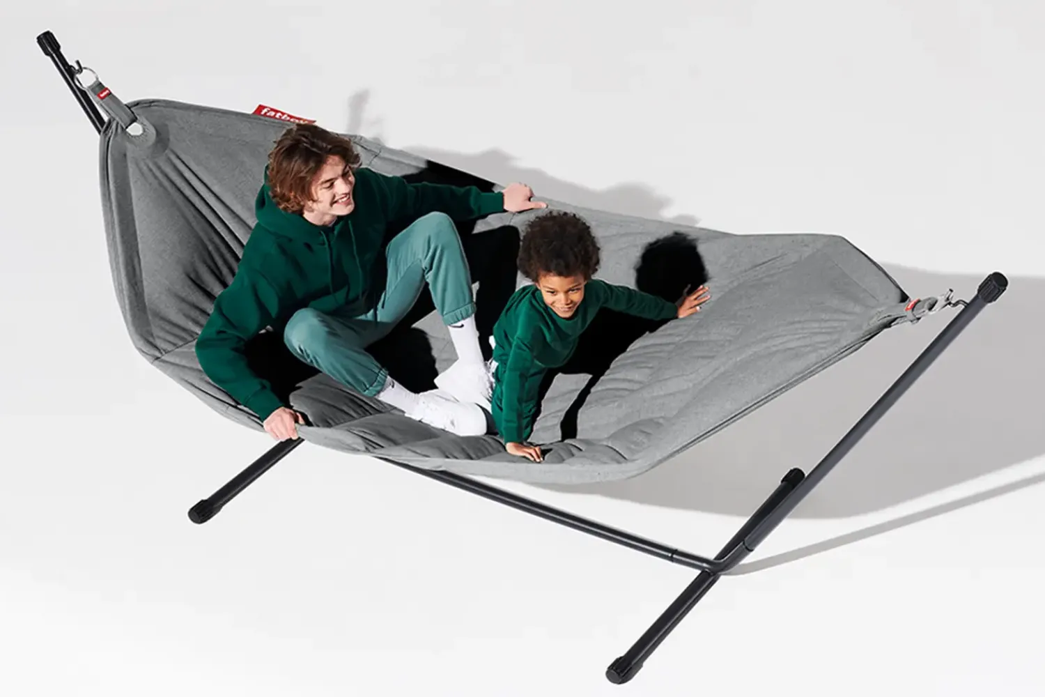 hængekøje Superb Deluxe - Grå / Rock Grey - Sæt med hængekøje, pude og regncover^Fatboy Clearance