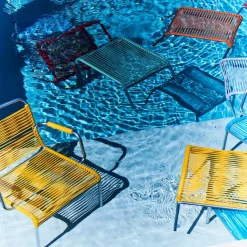 - Fodskammel til udendørs loungestol - Mya spaghetti - Turkis^FIAM Sale