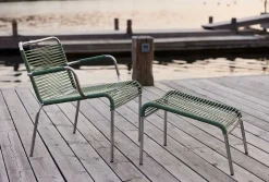 - Fodskammel til udendørs loungestol - Mya spaghetti - Sage Grøn*FIAM Discount