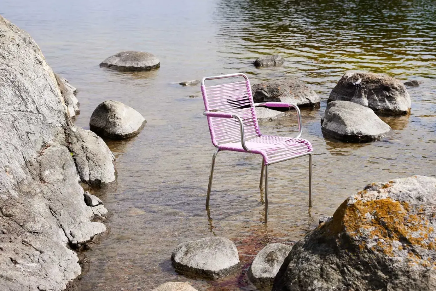 - Havestol - Mya spaghetti m. armlæn - Pink*FIAM Hot