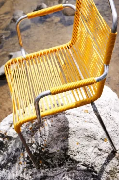 - Havestol - Mya spaghetti m. armlæn - Gul^FIAM New