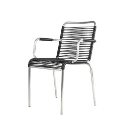 - Havestol - Mya spaghetti m. armlæn - Sort^FIAM Best