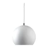 - Ball pendel - hvid mat (Ø 18 cm) m. hvid stofledning^Frandsen Lighting New