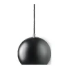 - Ball pendel - sort mat (Ø 18 cm) m. sort stofledning*Frandsen Lighting New