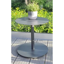 Friis Furniture - Albert Rund Cafebord Ø 50 cm - Grå - havebord - 2. SORTERING* Best