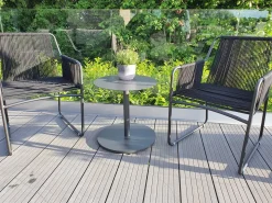 Friis Furniture - Albert Rund Cafebord Ø 50 cm - Grå - havebord - 2. SORTERING* Best