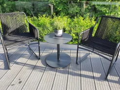 Friis Furniture - Albert Rund Cafebord Ø 50 cm - Grå - havebord - 2. SORTERING* Best