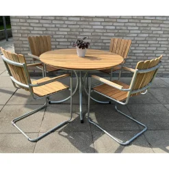 Friis Furniture - Teaktræsbord - Læsø - Ø110 cm - 2. sortering* Outlet