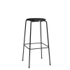 - Barstol - High Dot™ Bar stool 4-legs - højmodel - Intense leather Black/Black Powdercoated base^Fritz Hansen Clearance