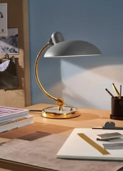 - Bordlampe - Kaiser Idell 6631-T - Mat Grå/Messing*Fritz Hansen Online