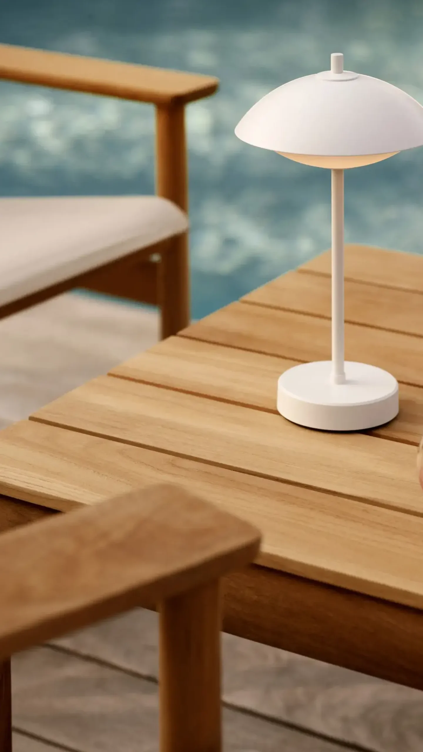 - Bordlampe - Musling™ Portable - Blå*Fritz Hansen Outlet