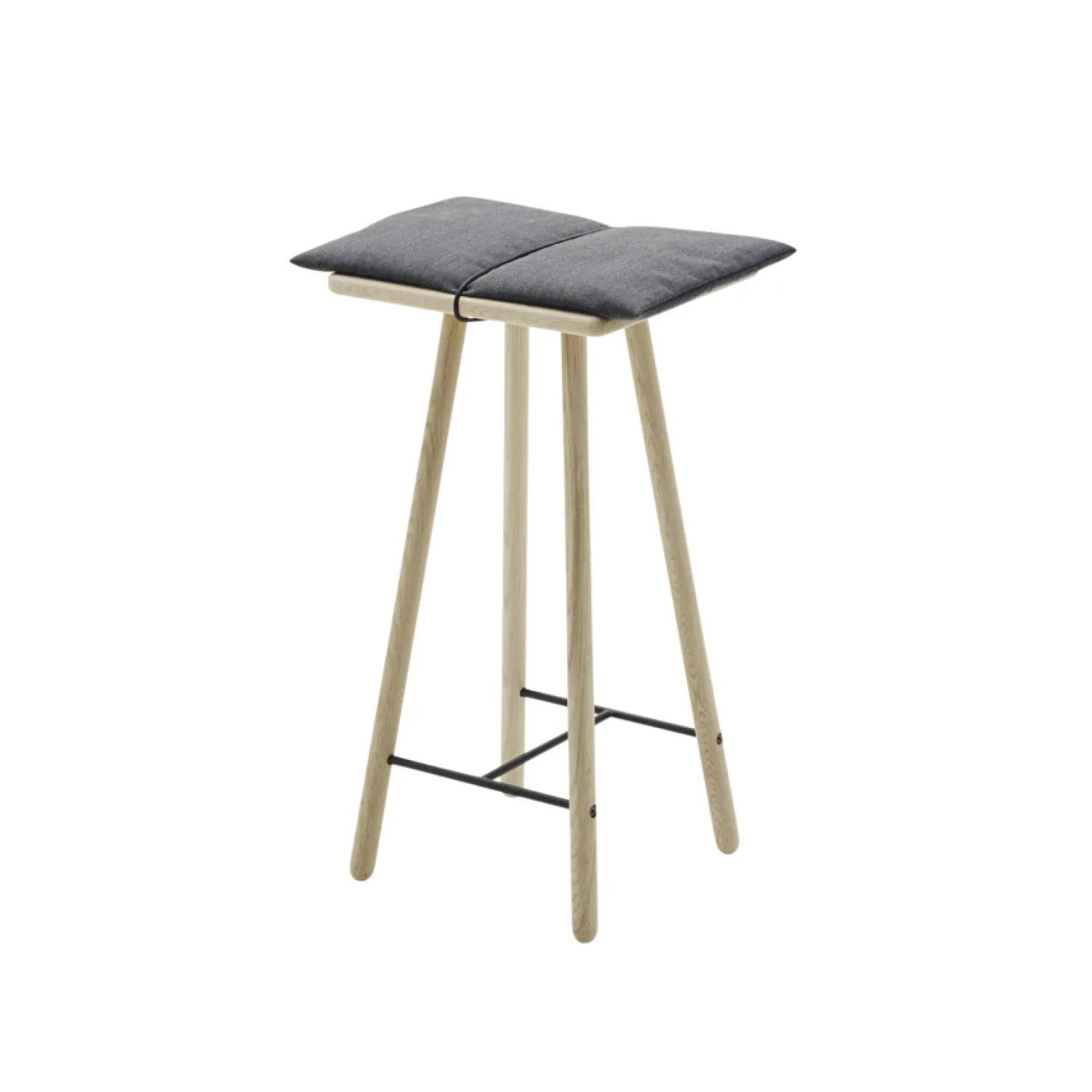 Fritz Hansen - Georg Bar Stool low m. grå hynde - Eg*Fritz Hansen Sale