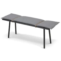 Fritz Hansen - Georg Bænk inkl. grå hynde - Sort^​​​​​​​Fritz Hansen Best