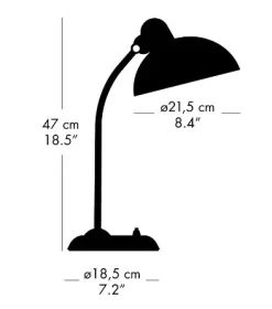 - Kaiser Idell 6556-T - Bordlampe - Hvid*Fritz Hansen Discount