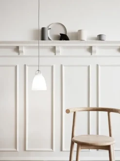 - Loftlampe - Caravaggio Opal - P1 Small - Silver ledning 3m*Fritz Hansen Sale