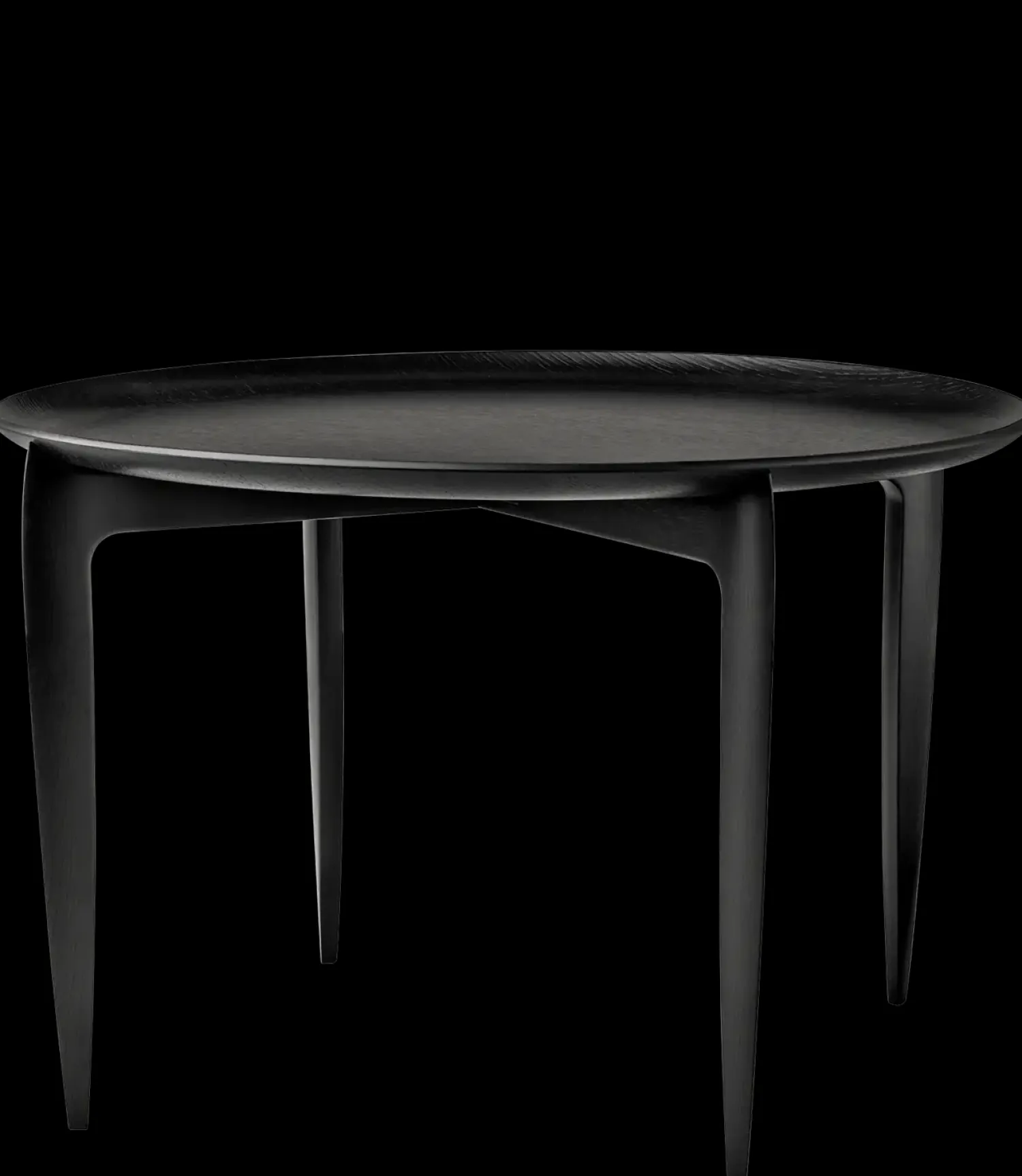 - Tray Table Large - sort - Ø 60 cm^Fritz Hansen Best