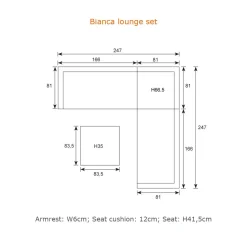 - Lounge Sæt - Bianca - 4-pcs - black*Garden Impressions Outlet
