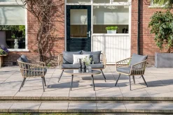 - Lounge Sæt - Franklin - 4-pcs - black/natural^Garden Impressions Online