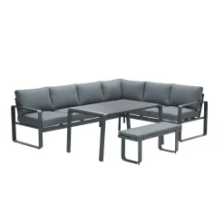 - Lounge Sæt - Oreon - 4-pcs - black/grey^Garden Impressions Online