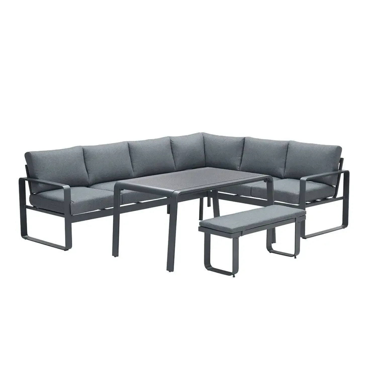 - Lounge Sæt - Oreon - 4-pcs - black/grey^Garden Impressions Online