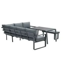 - Lounge Sæt - Oreon - 4-pcs - black/grey^Garden Impressions Online