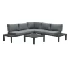 - Lounge Sæt - Adelaide - 4-pcs - black/grey*Garden Impressions Outlet