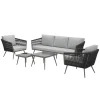 - Lounge Sæt - Canberra - set 5-pcs - arctic grey*Garden Impressions Online