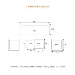 - Lounge Sæt - Canberra - set 5-pcs - arctic grey*Garden Impressions Online