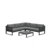 - Lounge Sæt - Alain - black/rope mid grey - 230x230 cm*Garden Impressions Online