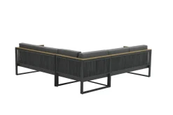 - Lounge Sæt - Alain - black/rope mid grey - 230x230 cm*Garden Impressions Online