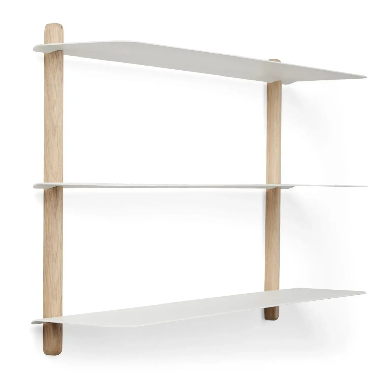 - NIVO A væghylde - Hvid - Lys Eg - 42 x 64 cm^Gejst Outlet