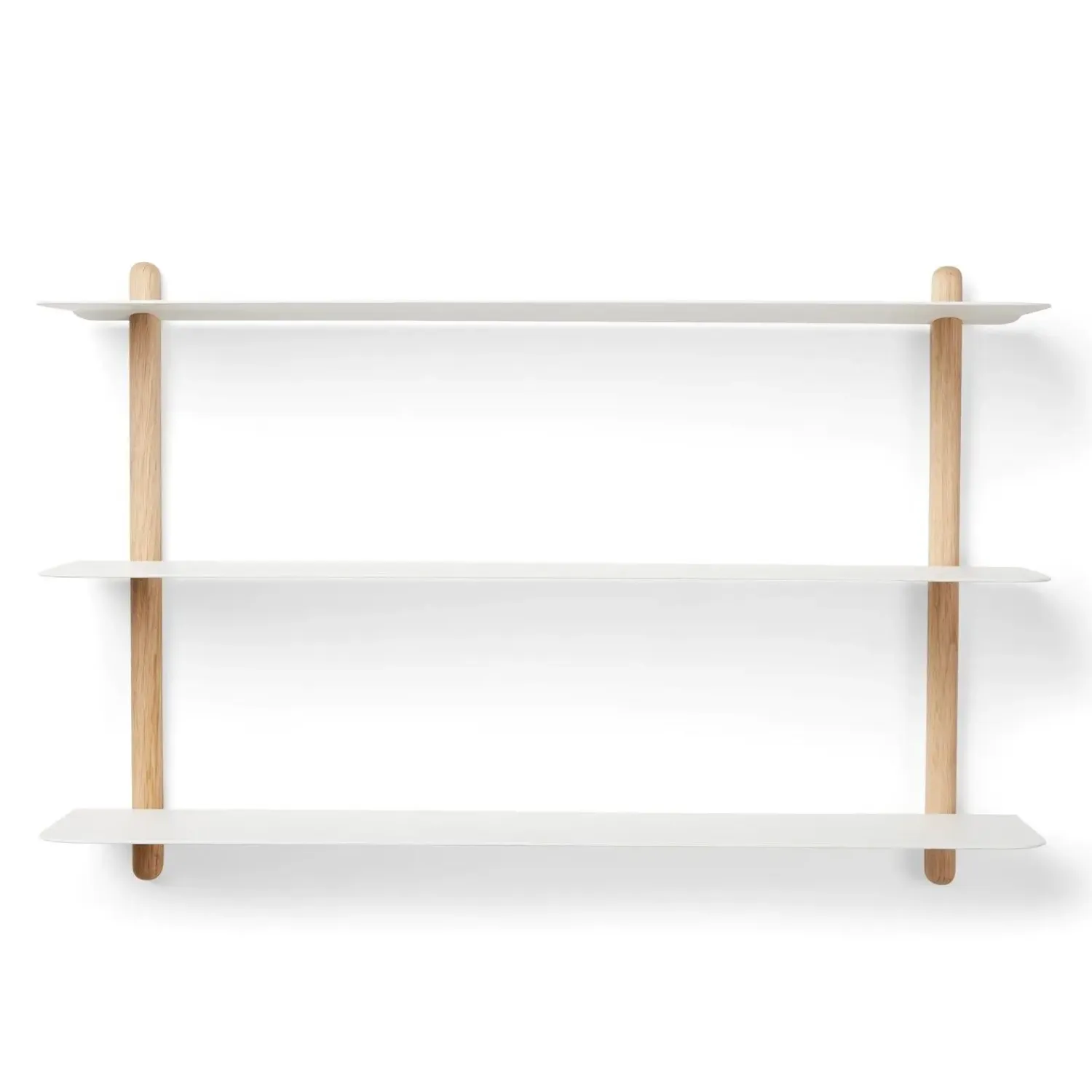 - NIVO A væghylde - Hvid - Lys Eg - 42 x 64 cm^Gejst Outlet