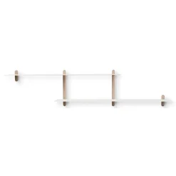 - NIVO H væghylde - Large - Lys eg/Hvid*Gejst Hot