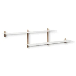 - NIVO H væghylde - Large - Lys eg/Hvid*Gejst Hot