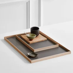 bakke - Frame tray large i eg/grå - 50x35 cm*Gejst Hot