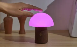 - Alice Mushroom Lamp - Mini - Valnød - 13x10 cm^Gingko Clearance