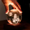 - Amber Crystal Light Bordlampe - 3D The Owl Moon^Gingko Online