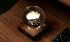 - Amber Crystal Light Bordlampe - 3D Laser Rain Cloud^Gingko Online