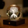 - Amber Crystal Light Bordlampe - 3D Tree of Life^Gingko Clearance