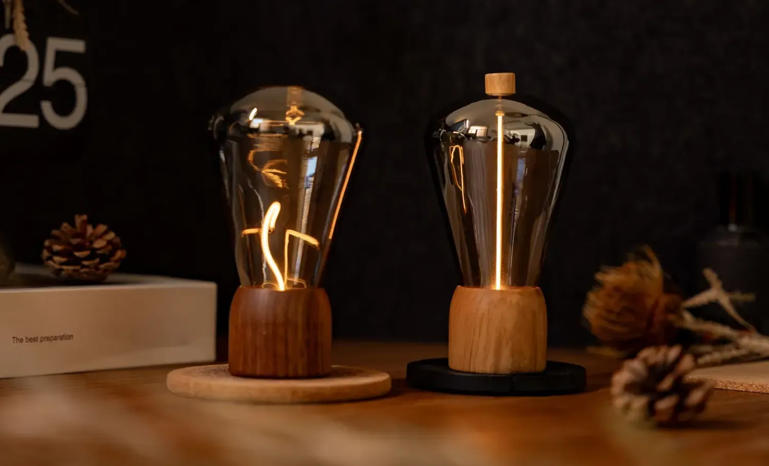 - Bordlampe - Opal Drift Light - Hvid Ask^Gingko Outlet