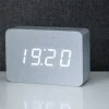 - Brick Click Clock Aluminium / White LED^Gingko Hot